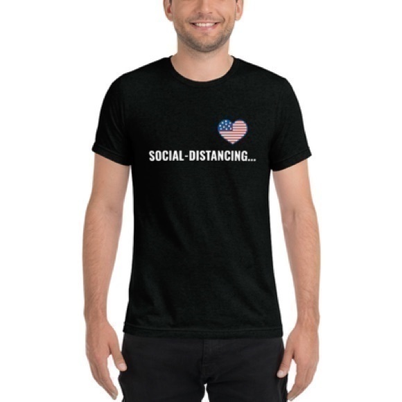 No COVID-19 
SOCIAL -DISTANCING T-SHIRT - Picture 1 of 4